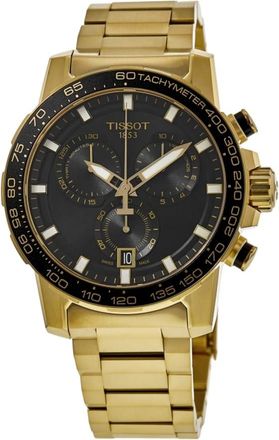 Tissot Supersport Chrono Quartz Black Dial PVD Coated Stainless Steel Mens Watch