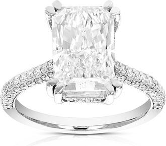 Vir Jewels 4.50 cttw Radiant Lab Grown Diamond Engagement Ring in 14K White Gold For Women
