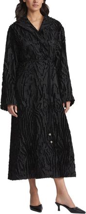 Lafayette 148 New York Wing Collar Longline Silk-Blend Coat