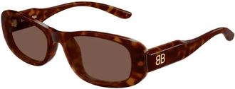 Balenciaga Rechthoekige Zonnebril - unisex - Zonnebrillen - Bruin - 55 MM - Nylon - Accessoires