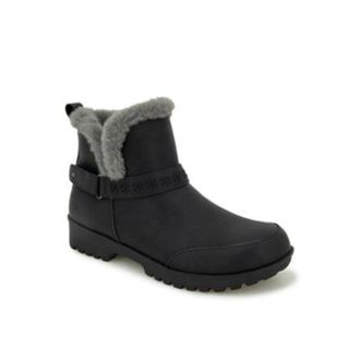 JBU by Jambu Womens JBU By Jambu Finland Boots Black Faux Fur Ankle Bootie HAWK2401