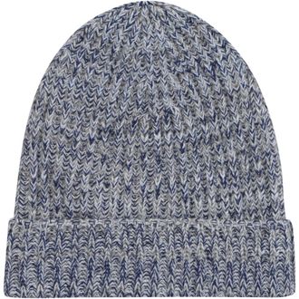 Malo Beanies, male, Blue, Size: ONE SIZE Ribbed knit beanie