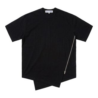 Comme Des Gar&ccedil;ons T-Shirts, male, Black, Size: S Oversized Zipped T-Shirt