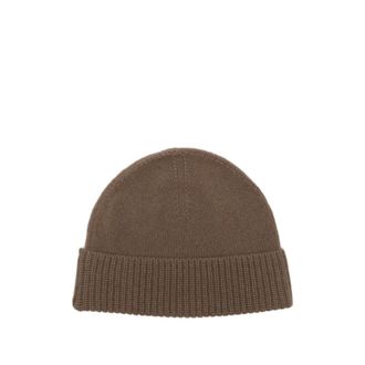 Joseph Ribbed-Knit Muts - Dames - Hoeden - Bruin - ONE Size - Kasjmier - Accessoires