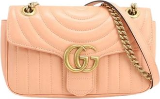 Gucci Pre-owned Schoudertas - Dames - Vintage Schoudertas - Roze - ONE Size - Leer - Vintage
