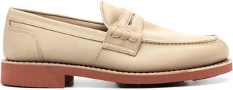 Churchs Pembrey cotton loafers - men - Rubber/Calf Leather/Cotton/Fabric - 6 - Neutrals
