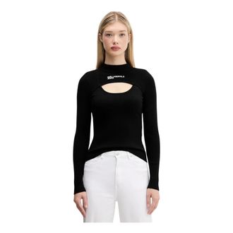 Karl Lagerfeld Dames, Truien, Zwart, Maat: XS Acryl
