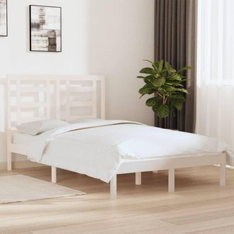 vidaXL Estructura De Cama Sin Colch&oacute;n Madera De Pino Blanca 120x200 Cm Vidaxl