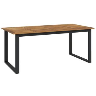 vidaXL Mesa De Jard&iacute;n Con Patas En U Madera Maciza Acacia 180x90x75 Cm Vidaxl