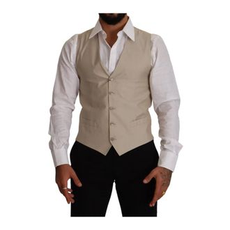 Dolce & Gabbana Heren, Pakken, Beige, Maat: M Katoen