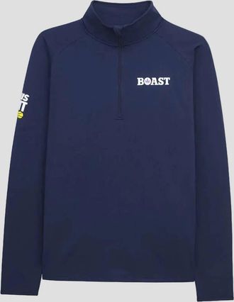 Boast Mens Garden Cup Quarter Zip Sweatshirt In Navy