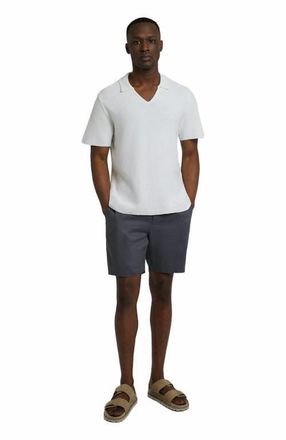 Onia Cotton Crochet Johnny Collar Polo in White at Nordstrom, Size X-Large S