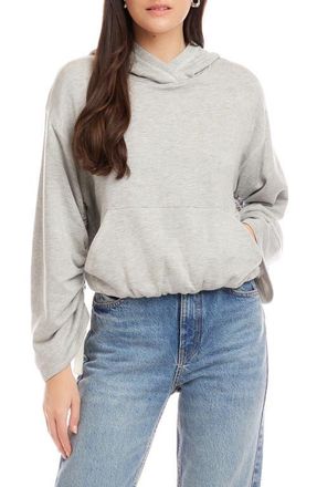 Fifteen Twenty Makenna Bubble Hoodie in Light Heather Grey at Nordstrom, Size X-Small
