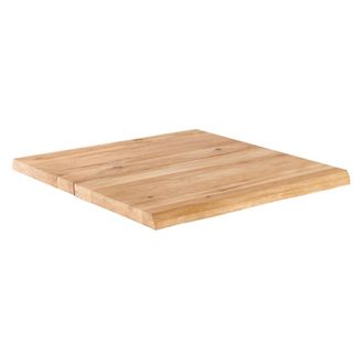 Oviala Tablero con bordes irregulares (70 x 70 cm) en roble