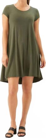 Karen Kane Maggie Trapeze Mini Dress In Olive