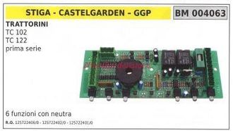 STIGA Sports Placa Electr&oacute;nica Castelgarden Tractor Tc 102 122 Primera Serie 004063