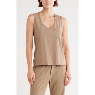 James Perse V-Neck Cotton Tank in Cashew at Nordstrom Rack, Size 3 (Fits Like 8-10 Us)