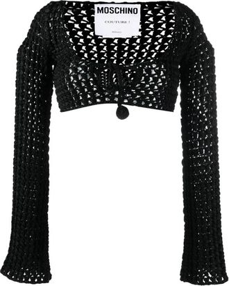 Moschino Blouses - Dames - Longsleeves - Zwart - M - Katoen - Tops