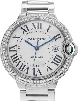 Cartier Pre-owned Cartier Ballon Bleu de Cartier Diamond Silver Dial Mens Watch WE9009Z3