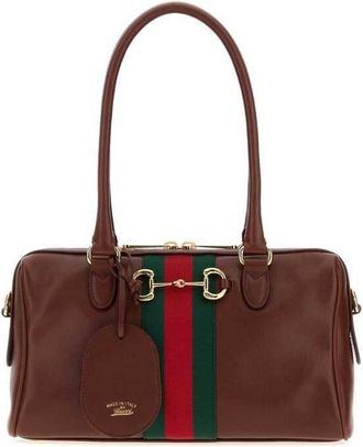 Gucci Horsebit Shoulder Bag Brown