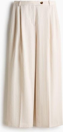 H&M Tailored Trousers in Light Beige at Nordstrom, Size 10