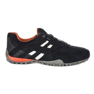 Geox Navy Suede Mesh Mens Trainers - male - Geox - Sneakers - Blue - 12 UK - Shoes