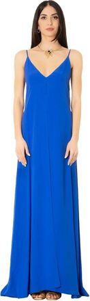 Simona Corsellini Abito lungo in misto seta - - Dresses - Donna - Blu - S