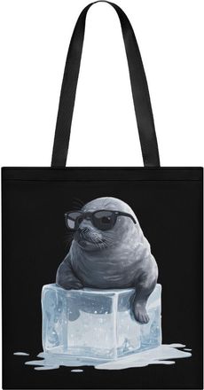 Generic Funny Seal Print Tote Bag for Women Men Shoulder Bags Purses Pouch Handbags