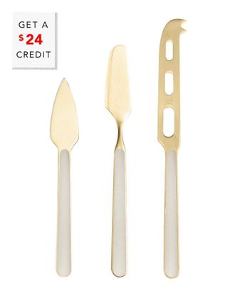 Mepra 3Pc Fantasia Cheese Knives With $24 Credit