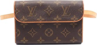 Louis Vuitton 2002 Pochette Florentine heuptas - Bruin