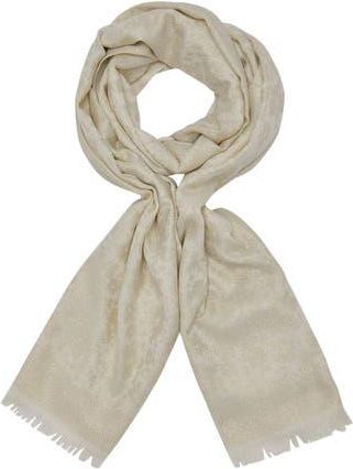 Karl Lagerfeld Metallic Daisy Evening Wrap Scarf in Eggshell at Nordstrom Rack