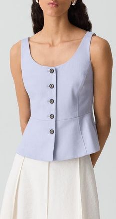 Theory Linen Blend Vest in Cornflower - G2M at Nordstrom, Size 14