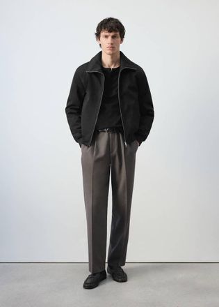 Mango Giacca trapuntata collo a imbuto nero - Uomo - XXL - MANGO MAN