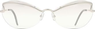 Anna Sui AS540 01 Womens Sunglasses Silver Size 54