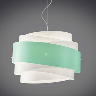 Linea Zero Linea Zero - L&aacute;mpara Colgante Bea Con Tres Luces Verdes, Di&aacute;metro 60x H38 Cm
