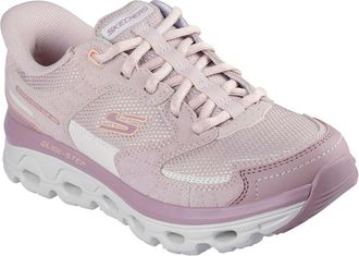 Skechers Womens Glide-Step Sole Paradise Valley Sneaker, Pink Leather/Synthetic/Textile, 5 UK