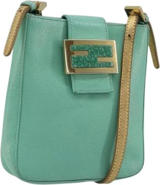 Fendi Pre-owned Cross Body Bags, female, Green, Size: ONE SIZE Pre-owned Vintage Shoulder Bag