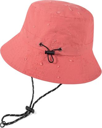 Heekpek Bucket Hats Women Mens Waterproof Rain Hats UV Protection Sun Hat Packable Summer Bucket Hats with Adjustable String for Camping Walking Hiking Golf F