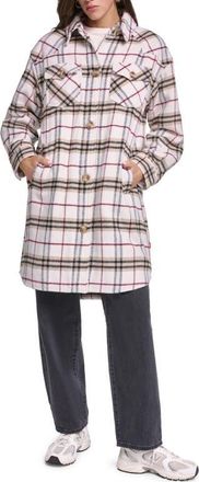 Levi's Quilted Longline Shacket in Hayes Plaid at Nordstrom, Size X-Large