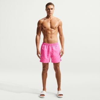 Nike Mens Swim Breaker 5 Full Lined Volley Short in Pink | NESSG505-663