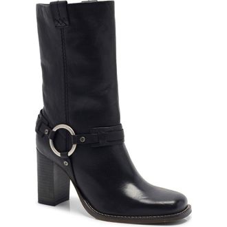Free People Hayden Harness Bootie in Black Leather at Nordstrom Rack, Size 9.5