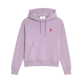 Ami Hoodies, female, Purple, Size: S Small A Heart Popover Hoodie