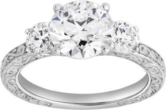 LuvMyJewelry Ismere 14K Gold 2.65 Ct Round Lab Grown Diamond Engagement Ring in 14K White Gold at Nordstrom, Size 7
