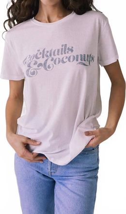 Chaser Cocktails And Coconuts Graphic Tee In White