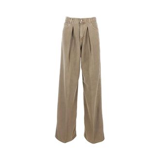 Haikure Dames, Broeken, Bruin, Maat: W28 Katoen