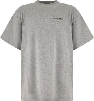 Balenciaga Camiseta Oversized con Degradado en la Espalda - Tops - Hombre - Gris - XL