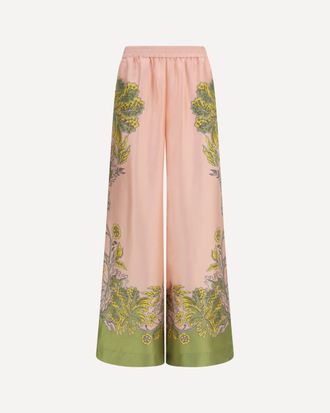 La DoubleJ Printed silk twill Pants Female S