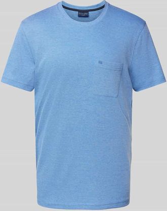 Christian Berg T-Shirt mit Brusttasche in Blau, Gr&ouml;&szlig;e L