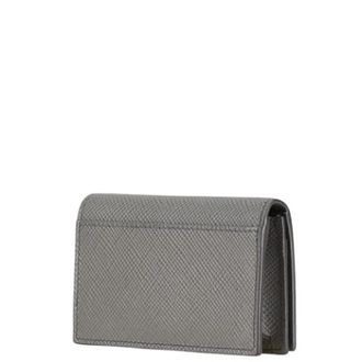 Prada Pre-owned Wallets, female, Gray, Size: ONE SIZE Pre-owned Card case