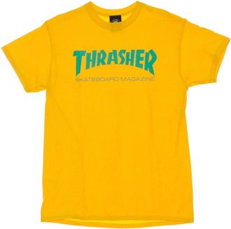 Thrasher Goud/Groen Skatemag Tee Korte Mouw T-shirt - Heren - T-shirts - Geel - M - Katoen - Tops
